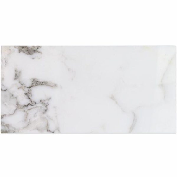 Calacatta | 1 sq. ft. Calacatta Gold White 6×12 Polished Marble Subway Tile Calacatta Calacatta