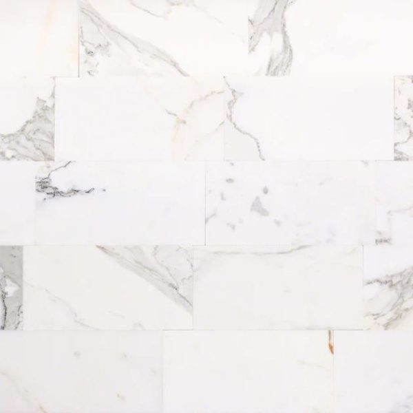 Calacatta | 1 sq. ft. Calacatta Gold White 6×12 Polished Marble Subway Tile Calacatta Calacatta