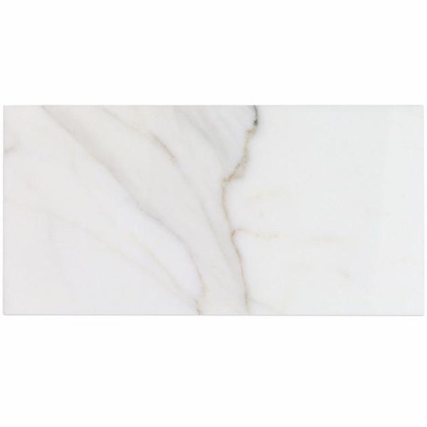 Calacatta | 1 sq. ft. Calacatta Gold White 6×12 Polished Marble Subway Tile Calacatta Calacatta