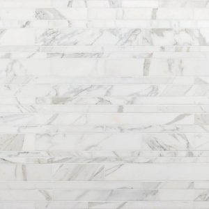 Calacatta | 1 sq. ft. Calacatta Tuscany Polished Marble Mosaic Tile Tuscany Calacatta Calacatta