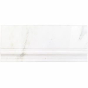 Calacatta | 1 sq. ft. Calacatta White 5×12 Marble Base Molding Liner Calacatta Calacatta