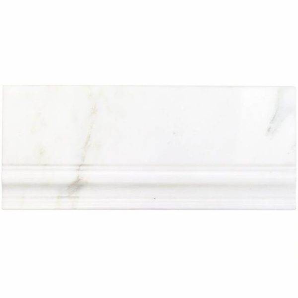 Calacatta | 1 sq. ft. Calacatta White 5×12 Marble Base Molding Liner Calacatta Calacatta