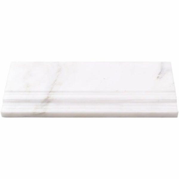 Calacatta | 1 sq. ft. Calacatta White 5×12 Marble Base Molding Liner Calacatta Calacatta