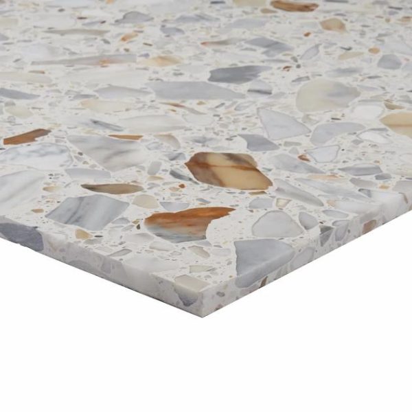 Calacatta | 1 sq. ft. Terrazzo Italy Sacra Calacatta White 24×24 Honed Terrazzo Tile Beige & Cream Calacatta Beige & Cream