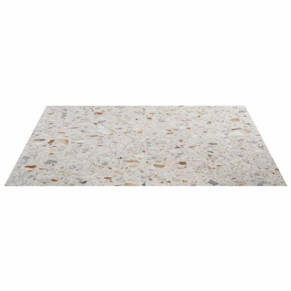 Calacatta | 1 sq. ft. Terrazzo Italy Sacra Calacatta White 24×24 Honed Terrazzo Tile Beige & Cream Calacatta Beige & Cream