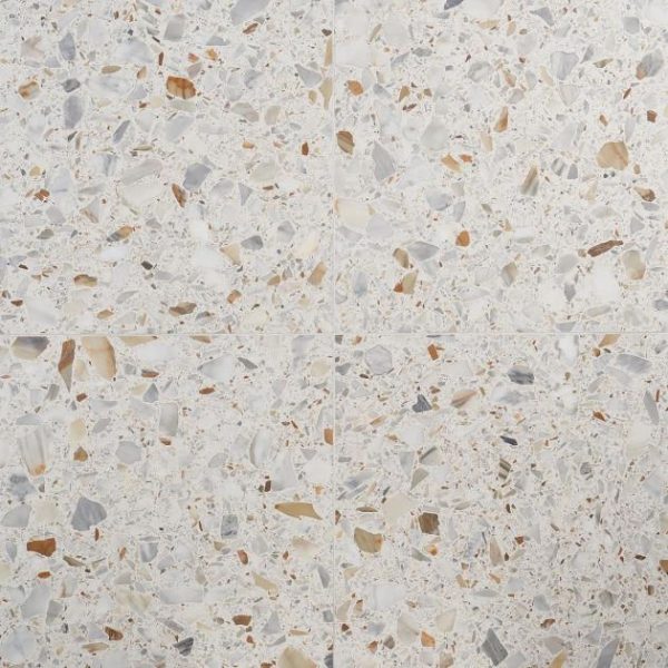 Calacatta | 1 sq. ft. Terrazzo Italy Sacra Calacatta White 24×24 Honed Terrazzo Tile Beige & Cream Calacatta Beige & Cream