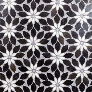 Calacatta | 1 sq. ft. Wildflower Calacatta and Black Jade Horizon Marble Polished Tile Black Horizon Calacatta Black Horizon