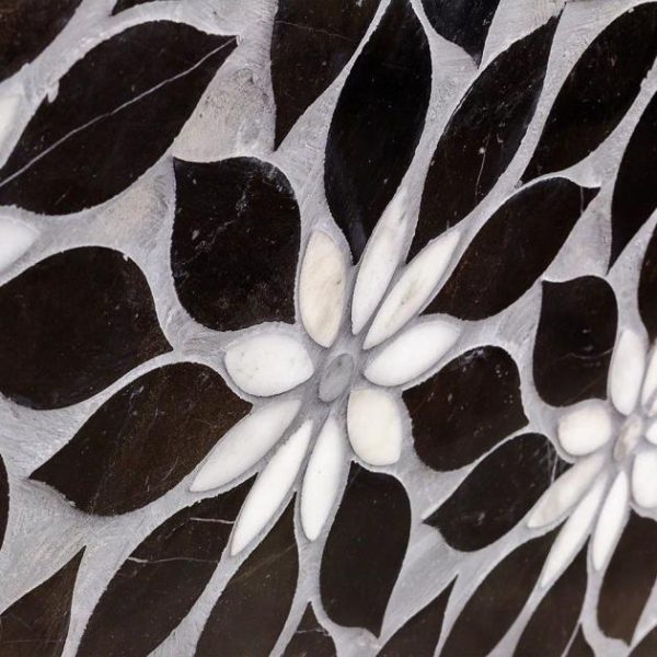 Calacatta | 1 sq. ft. Wildflower Calacatta and Black Jade Horizon Marble Polished Tile Black Horizon Calacatta Black Horizon