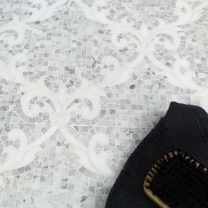 Carrara | 1 sq. ft. August Carrara Marble Polished Mosaic Tile Carrara Carrara Carrara