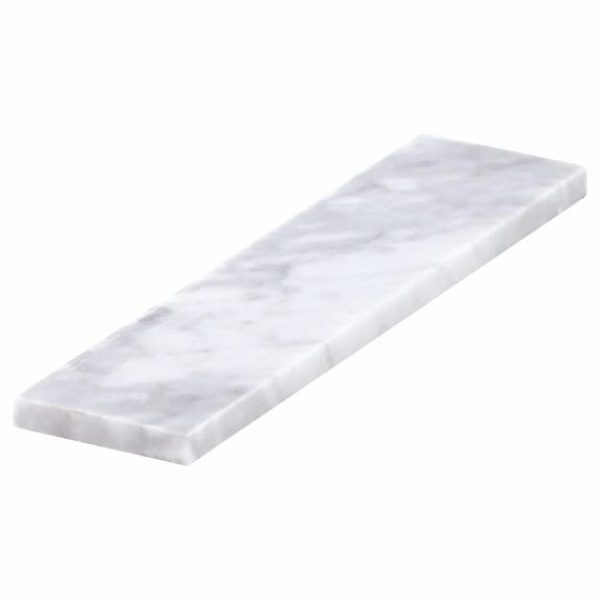 Carrara | 1 sq. ft. Brushed Stone Carrara White 2×8 Brushed Marble Subway Tile Carrara White Carrara Carrara