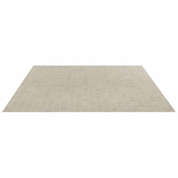 Commercial Floor | 1 sq. ft. Acadia Warm Linen White 2×2 Limestone Look Matte Porcelain Mosaic Tile Linen White Backsplash & Kitchen Backsplash & Kitchen