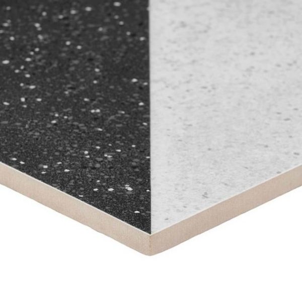 Commercial Floor | 1 sq. ft. Art Geo Terrazzo Dos Charcoal Gray 8×8 Matte Porcelain Tile: Pattern 2 Terrazzo Dos Charcoal Commercial Floor Commercial Floor