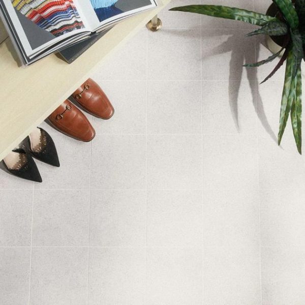 Commercial Floor | 1 sq. ft. Art Geo Terrazzo White Grigio 8×8 Matte Porcelain Tile Terrazzo White Bathroom Bathroom