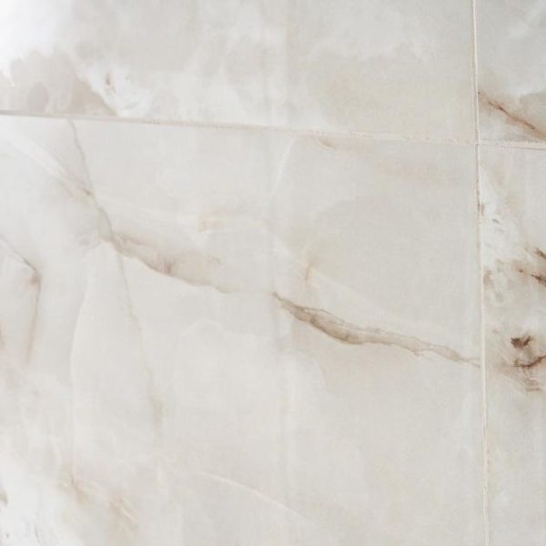 Commercial Floor | 1 sq. ft. Basic Marble Onyx Aurelia Beige 12×24 Polished Porcelain Tile Beige Polished Bathroom Bathroom