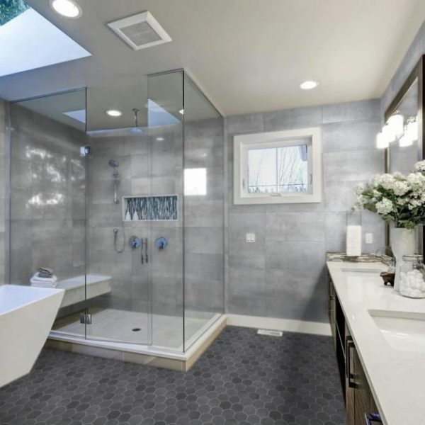 Commercial Floor | 1 sq. ft. Bond Excalibur Medium Gray 12×24 Matte Porcelain Tile Excalibur Bathroom Bathroom