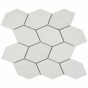 Commercial Floor | 1 sq. ft. Bond Palladium Light Gray Foliage Matte Porcelain Mosaic Tile Palladium Bathroom Bathroom