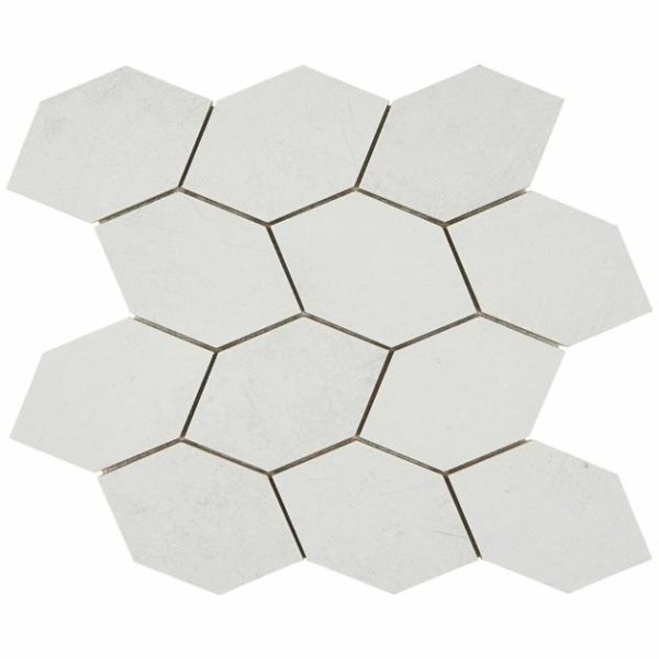 Commercial Floor | 1 sq. ft. Bond Palladium Light Gray Foliage Matte Porcelain Mosaic Tile Palladium Bathroom Bathroom