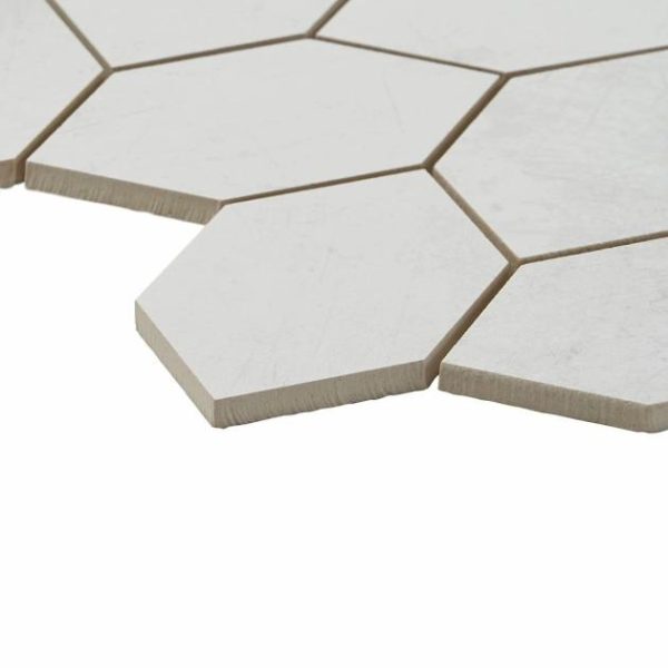 Commercial Floor | 1 sq. ft. Bond Palladium Light Gray Foliage Matte Porcelain Mosaic Tile Palladium Bathroom Bathroom