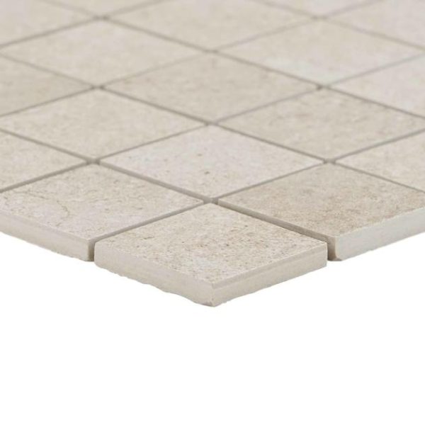 Commercial Floor | 1 sq. ft. Bronx Sand 2×2 Matte Porcelain Mosaic Tile Sand Backsplash & Kitchen Backsplash & Kitchen