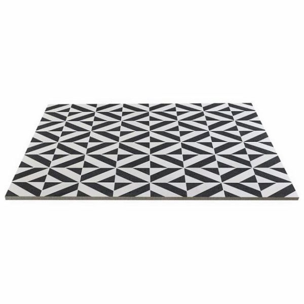 Commercial Floor | 1 sq. ft. Cleopatra Diagonal Pepper Black Terrazzo and Bianco White Marble Polished Mosaic Tile Diagonal Pepper Black Backsplash & Kitchen Backsplash & Kitchen