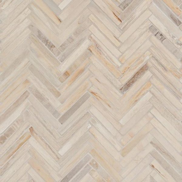 Commercial Floor | 1 sq. ft. Fossil Herringbone Petrified Stone Mosaic Herrinbone Backsplash & Kitchen Backsplash & Kitchen