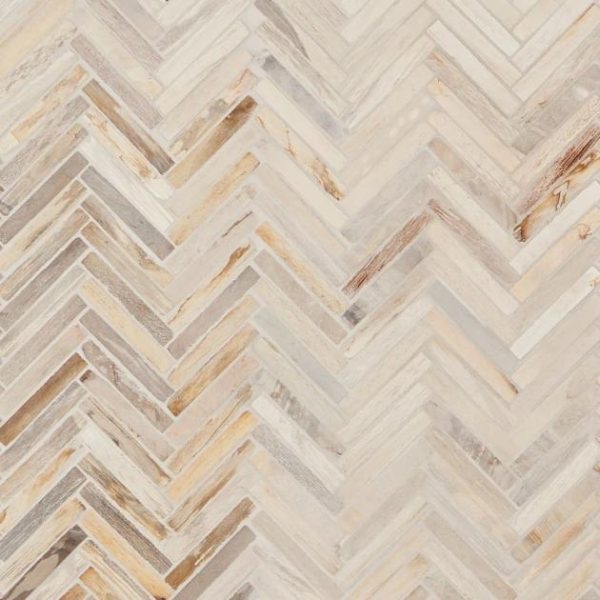 Commercial Floor | 1 sq. ft. Fossil Herringbone Petrified Stone Mosaic Herrinbone Backsplash & Kitchen Backsplash & Kitchen