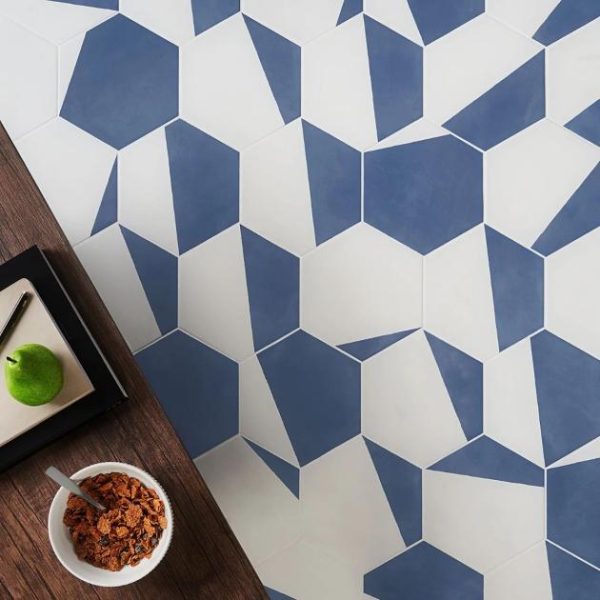 Commercial Floor | 1 sq. ft. HexArt Pop Azul 8″ Hexagon Matte Porcelain Tile Pop Azul 8 Bathroom Bathroom