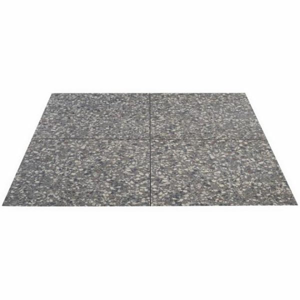 Commercial Floor | 1 sq. ft. Kobe Flakes Charcoal Gray 24×24 Terrazzo Look Matte Porcelain Tile Charcoal Gray Bathroom Bathroom