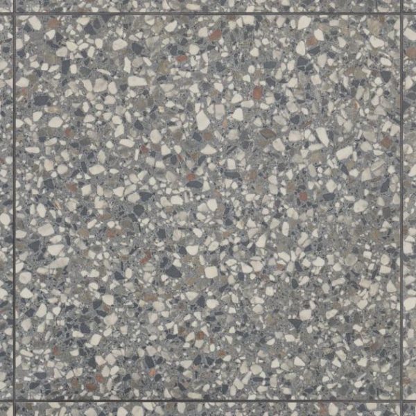 Commercial Floor | 1 sq. ft. Kobe Flakes Charcoal Gray 24×24 Terrazzo Look Matte Porcelain Tile Charcoal Gray Bathroom Bathroom