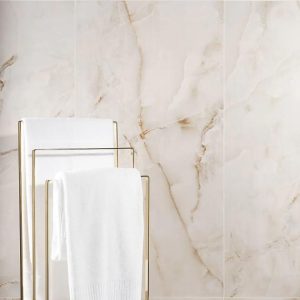 Commercial Floor | 1 sq. ft. Lumina Onyx Pearl Beige 24×48 Polished Porcelain Tile Onyx Pearl Bathroom Bathroom