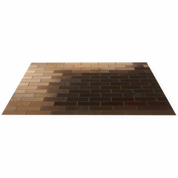 Commercial Floor | 1 sq. ft. Magma Brick Bronze 3×6″ Polished Lava Stone Tile Brick Bathroom Bathroom