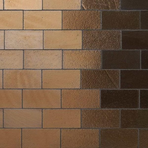 Commercial Floor | 1 sq. ft. Magma Brick Bronze 3×6″ Polished Lava Stone Tile Brick Bathroom Bathroom