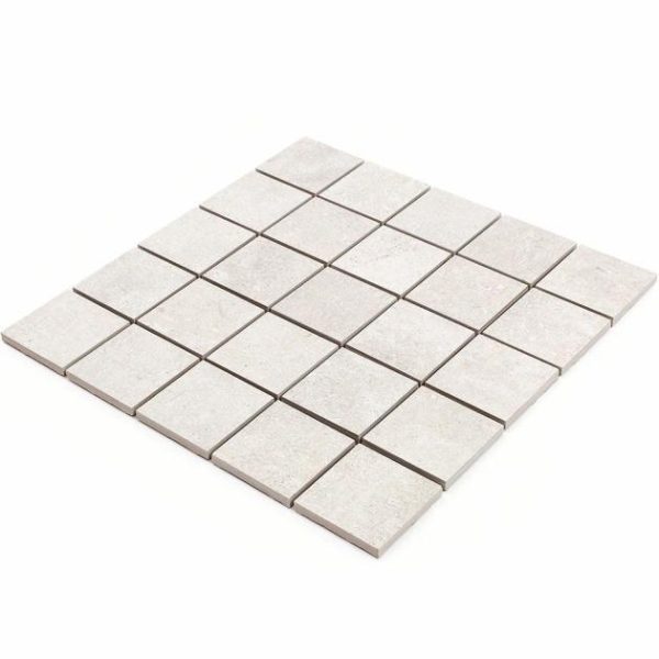 Commercial Floor | 1 sq. ft. Marbella Desert Sand 2×2 Matte Porcelain Mosaic Tile Desert Sand Bathroom Bathroom