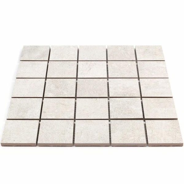 Commercial Floor | 1 sq. ft. Marbella Desert Sand 2×2 Matte Porcelain Mosaic Tile Desert Sand Bathroom Bathroom