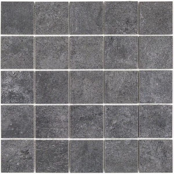 Commercial Floor | 1 sq. ft. Marbella Smoky Gray 2×2 Matte Porcelain Mosaic Tile Smoky Gray Bathroom Bathroom