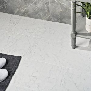 Commercial Floor | 1 sq. ft. Marble Tech Bianco Gioia 12×24 Matte Porcelain Tile White Matte Bathroom Bathroom