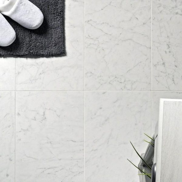 Commercial Floor | 1 sq. ft. Marble Tech Bianco Gioia 12×24 Matte Porcelain Tile White Matte Bathroom Bathroom