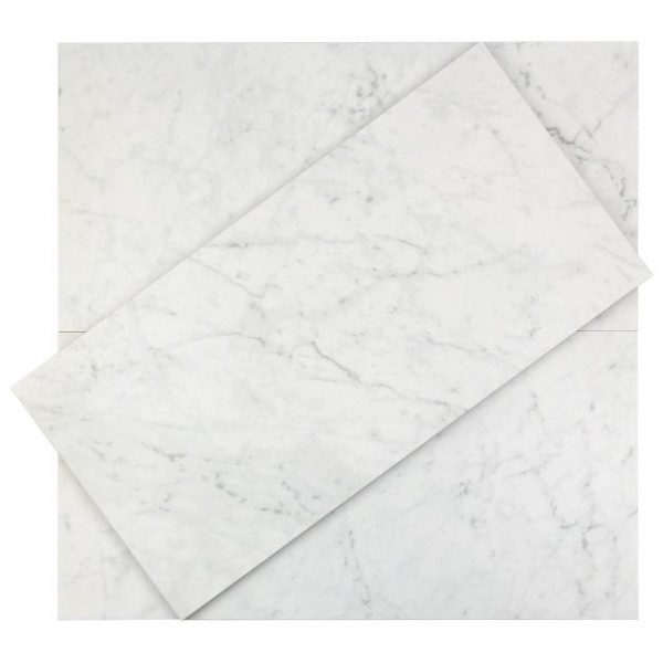 Commercial Floor | 1 sq. ft. Marble Tech Bianco Gioia 12×24 Matte Porcelain Tile White Matte Bathroom Bathroom