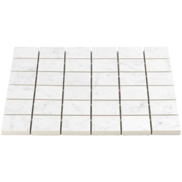 Commercial Floor | 1 sq. ft. Marble Tech Bianco Gioia 2×2 Matte Porcelain Mosaic Tile White Matte Backsplash & Kitchen Backsplash & Kitchen