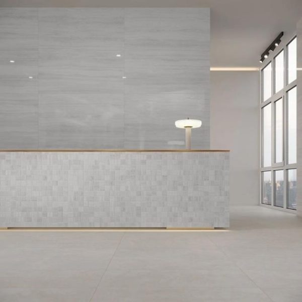 Commercial Floor | 1 sq. ft. Nashville White 24×48 Travertine Look Polished Porcelain Tile White Polished Bathroom Bathroom