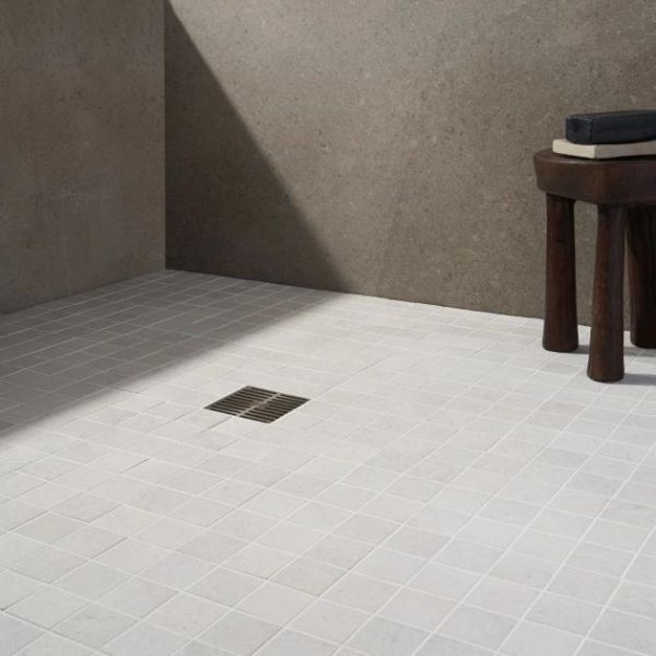 Commercial Floor | 1 sq. ft. New Rock Perla White 2×2 Limestone Look Matte Porcelain Mosaic Tile White 2X2 Backsplash & Kitchen Backsplash & Kitchen