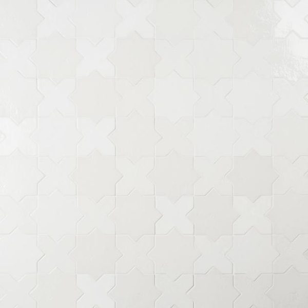 Commercial Floor | 1 sq. ft. Parma Star & Cross Customizable Terracotta Look Porcelain Tile Bathroom Bathroom