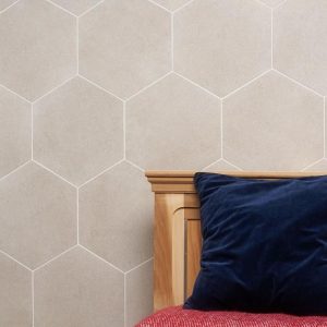 Commercial Floor | 1 sq. ft. Pergola Taupe 12.5″ Hexagon Matte Porcelain Tile Taupe Bathroom Bathroom