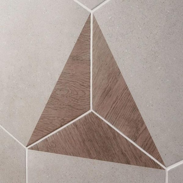 Commercial Floor | 1 sq. ft. Pergola Wood Taupe 12.5″ Hexagon Matte Porcelain Tile Wood Taupe Bathroom Bathroom