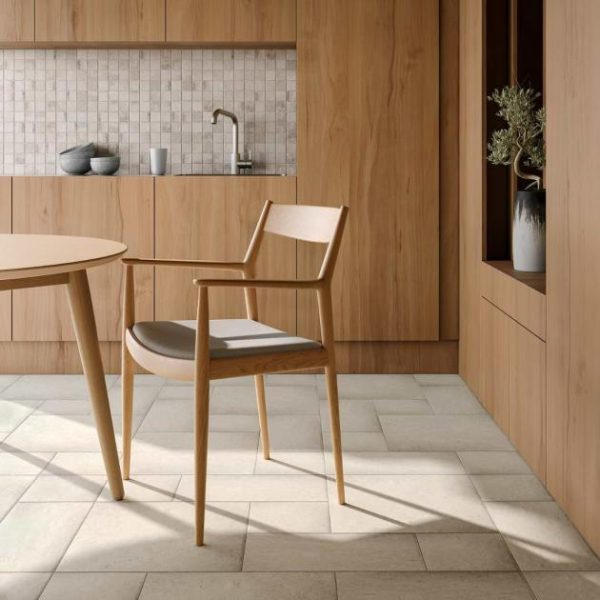 Commercial Floor | 1 sq. ft. Seville Pergamo Beige 12×12 Travertine Look Matte Porcelain Tile Pergamo Bathroom Bathroom