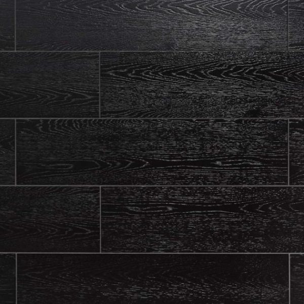 Commercial Floor | 1 sq. ft. Skoven Nero 8×36 Black Matte Porcelain Wood Look Tile Nero Bathroom Bathroom