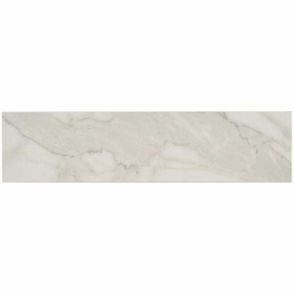 Commercial Floor | 1 sq. ft. Versilia Calacatta Oro White 3×12 Polished Porcelain Subway Tile Calacatta Polished Bathroom Bathroom