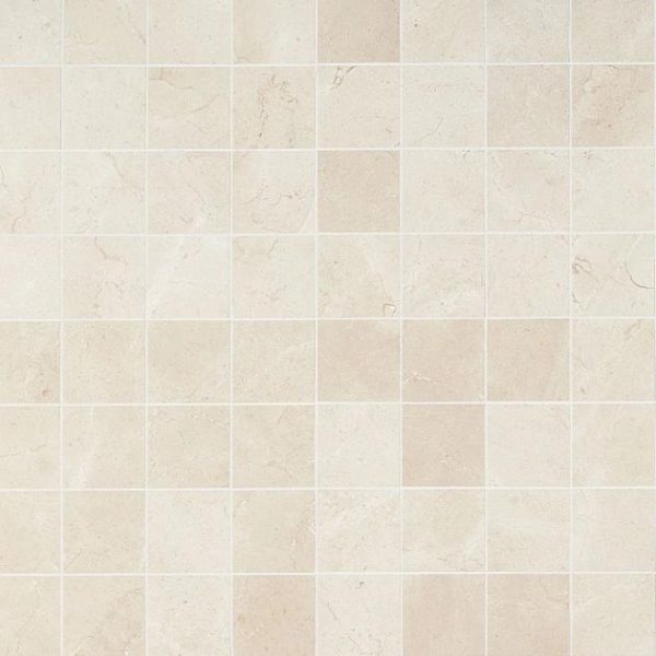 Crema Marfil | 1 sq. ft. Crema Marfil Beige 3×3 Honed Mosaic Tile 3X3 Crema Marfil 3X3