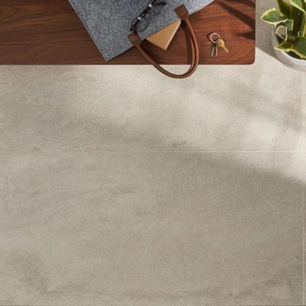 Floor Tiles | 1 sq. ft. Acadia Warm Linen White 24×48 Limestone Look Matte Porcelain Tile Linen White Bathroom Bathroom