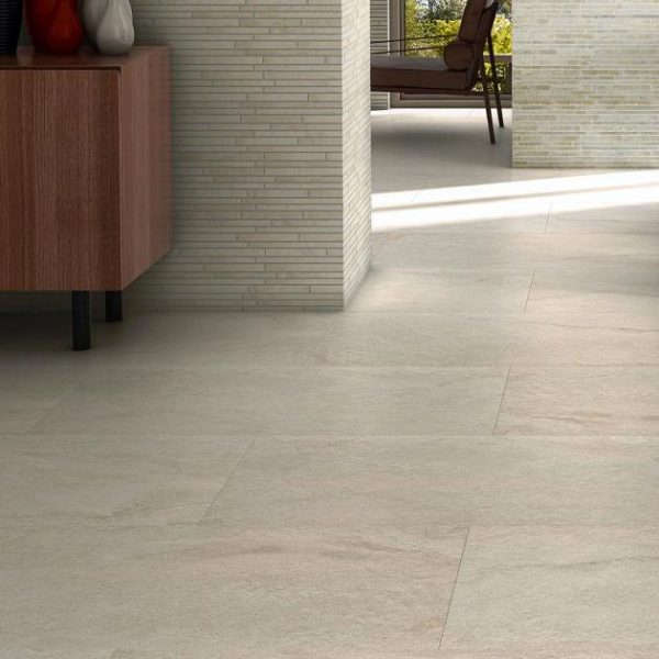 Floor Tiles | 1 sq. ft. Acadia Warm Linen White 24×48 Limestone Look Matte Porcelain Tile Linen White Bathroom Bathroom